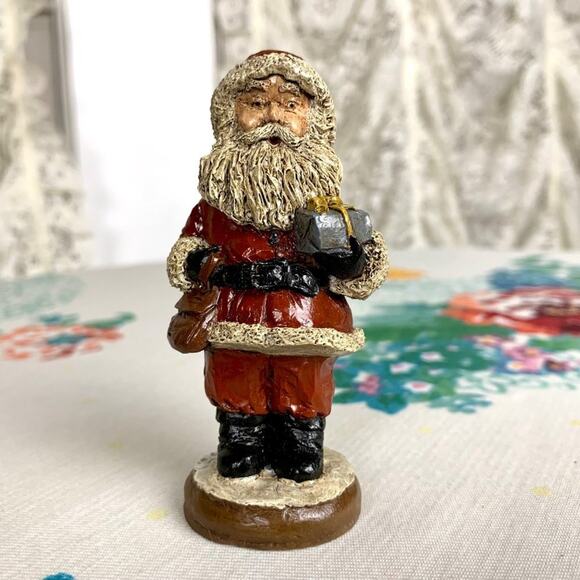 Vintage Santa Figurine Father Christmas Ornament 3.5" - Picture 8 of 8